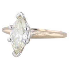 1.01ct Marquise Diamond Solitaire Engagement Ring 14k Gold Size 6.5 IGI