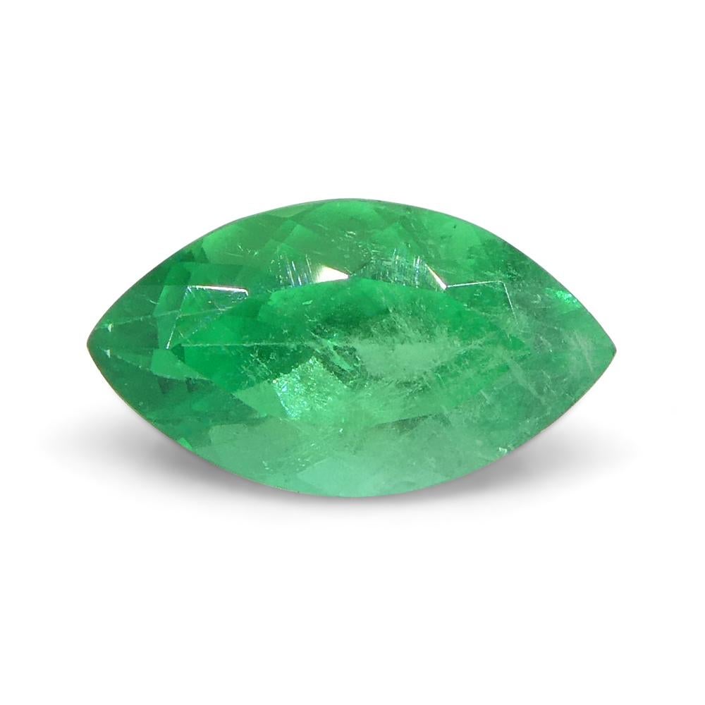 1.01ct Marquise Green Emerald from Colombia For Sale 5