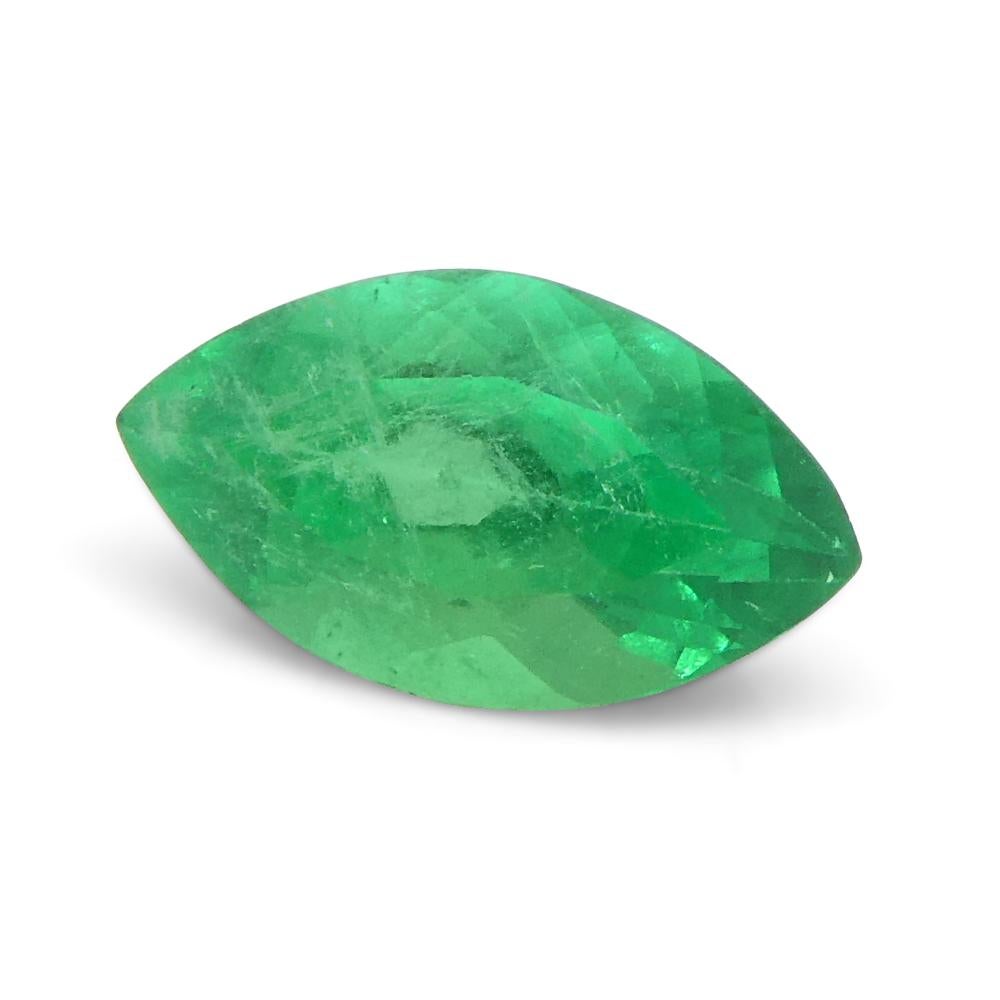 1.01ct Marquise Green Emerald from Colombia For Sale 1