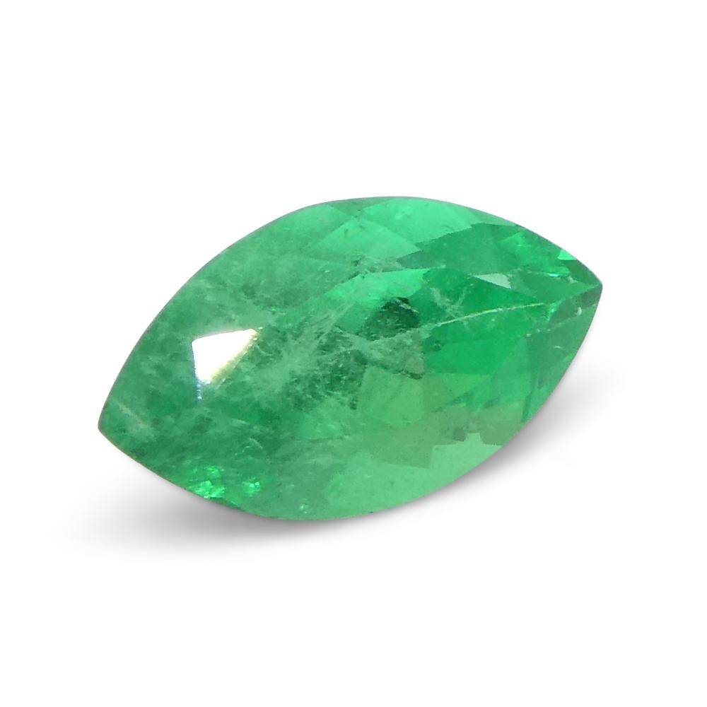 1.01ct Marquise Green Emerald from Colombia For Sale 2