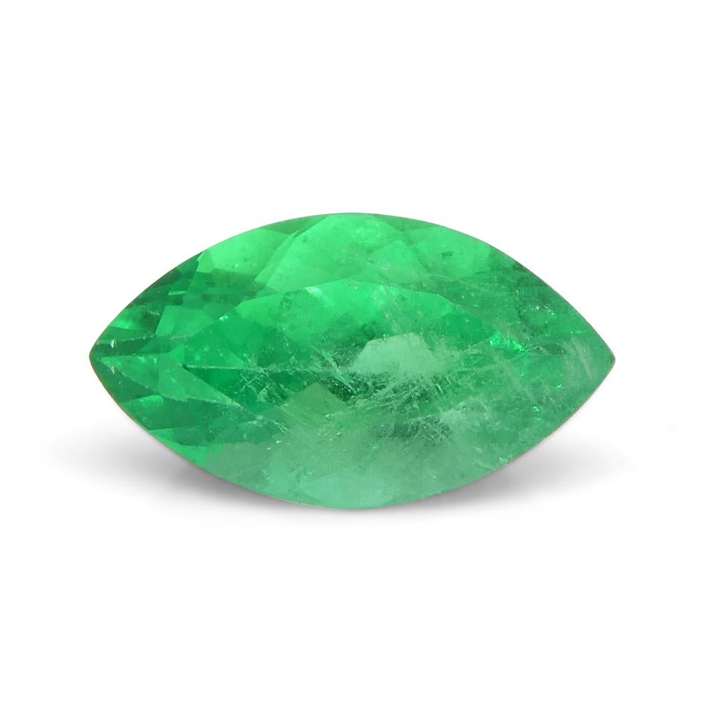 1.01ct Marquise Green Emerald from Colombia For Sale 3