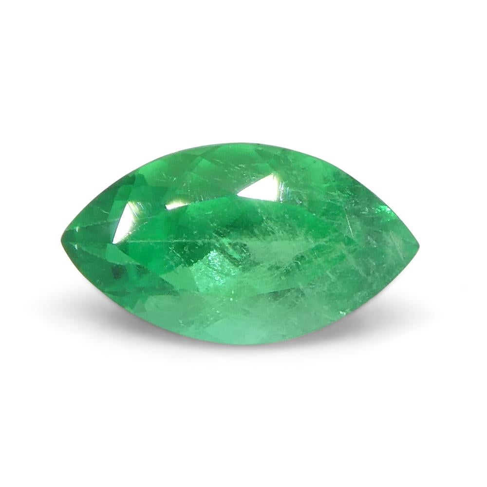 1.01ct Marquise Green Emerald from Colombia For Sale 4