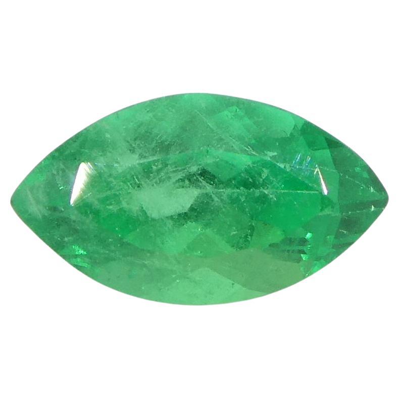 1.01ct Marquise Green Emerald from Colombia For Sale