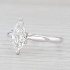 1,01 Karat Marquise Solitär Diamant Verlobungsring 14k Weißgold Größe 8