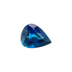 1,01 ct Zafiro azul profundo natural corte lágrima pera 6,8x5,3mm Gema VVS