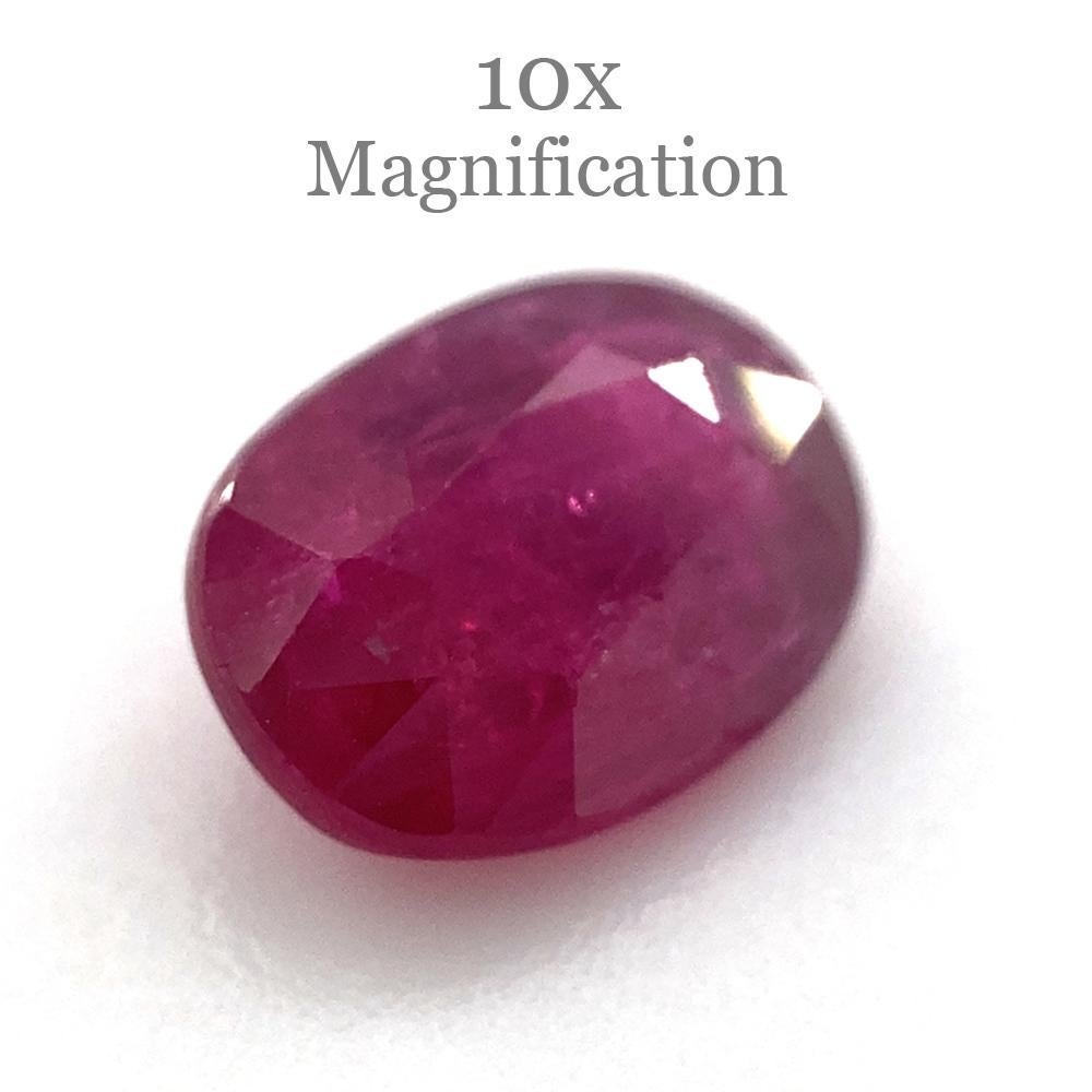 1.01ct Oval Red Ruby Unheated For Sale 5