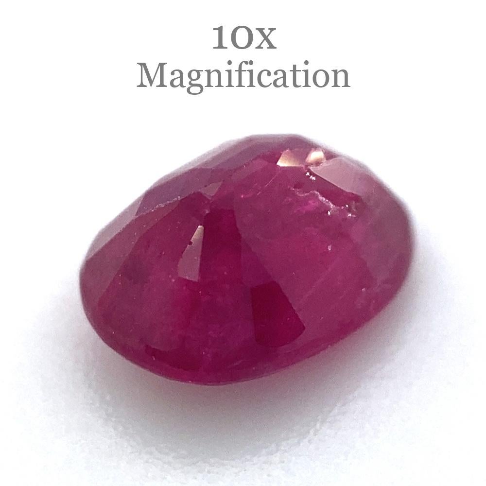 1.01ct Oval Red Ruby Unheated For Sale 7