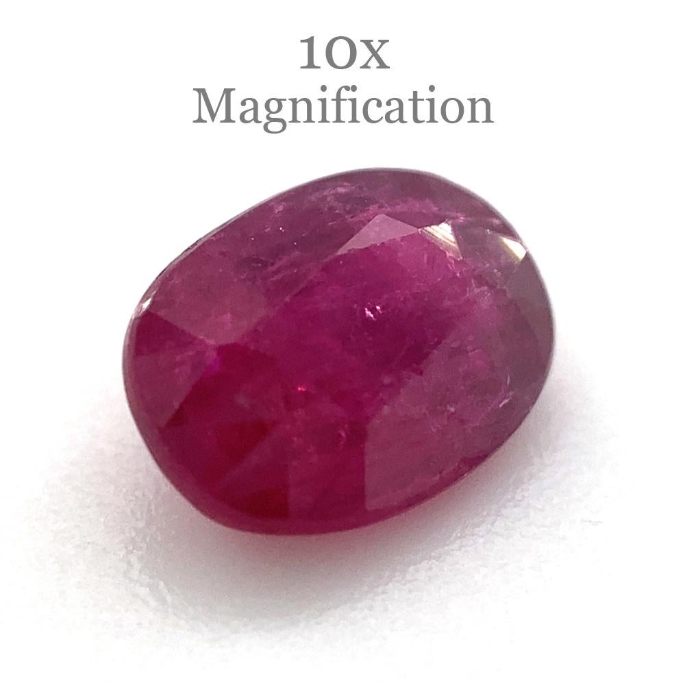 Brilliant Cut 1.01ct Oval Red Ruby Unheated For Sale