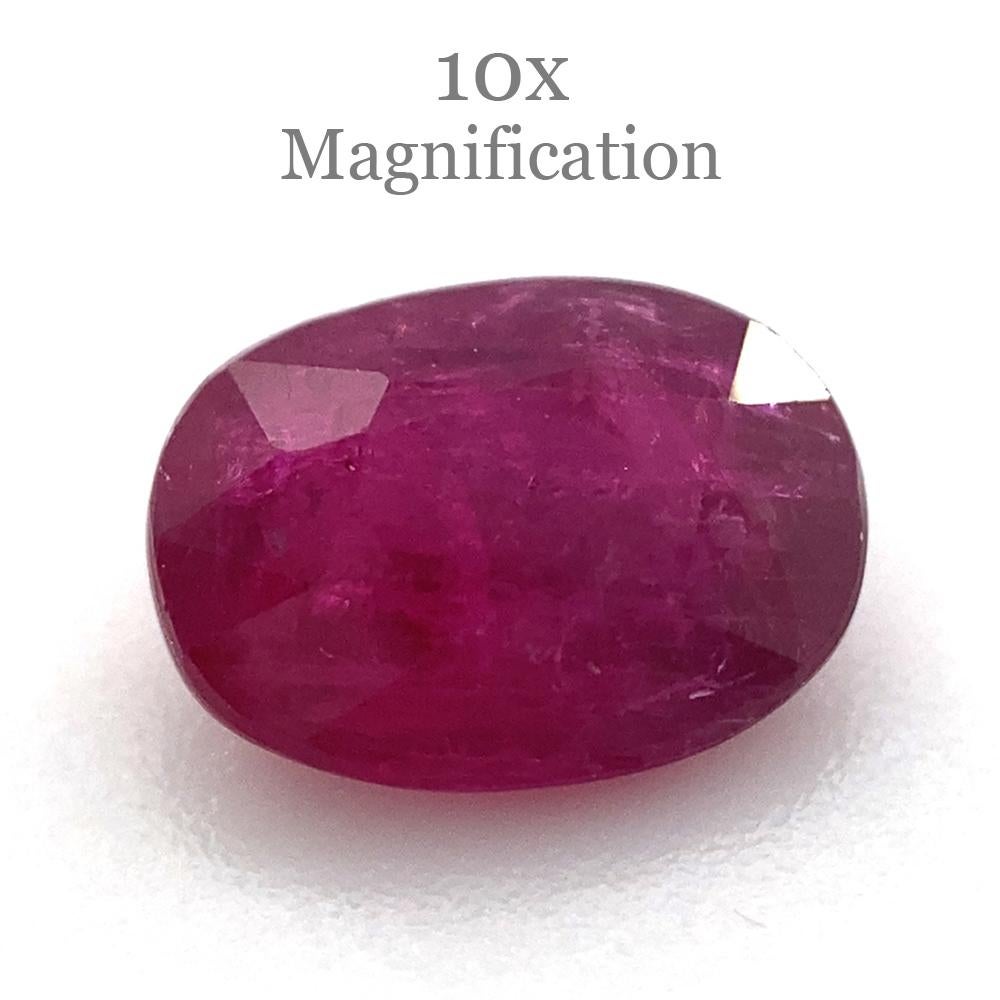 1.01ct Oval Red Ruby Unheated In New Condition For Sale In Toronto, Ontario