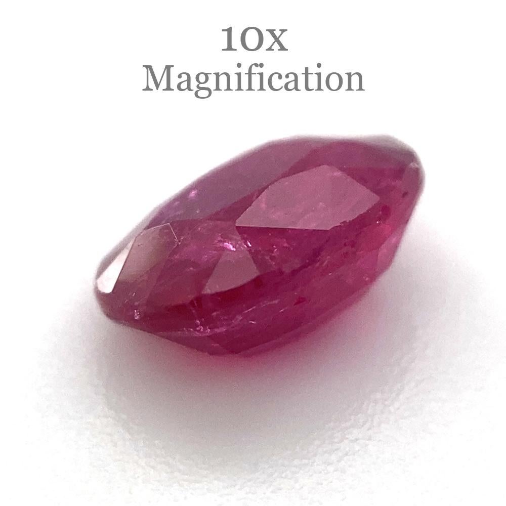 Rubino rosso ovale 1.01ct non riscaldato in vendita 2
