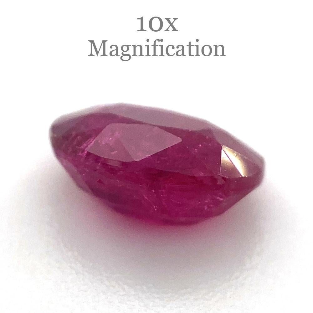 Rubino rosso ovale 1.01ct non riscaldato in vendita 3