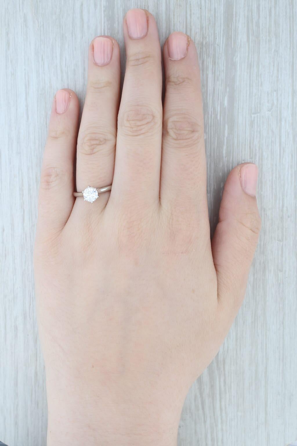 1,01 ct Diamante Brillante Redondo VVS2 Anillo de Compromiso Solitario Platino GIA en venta 5
