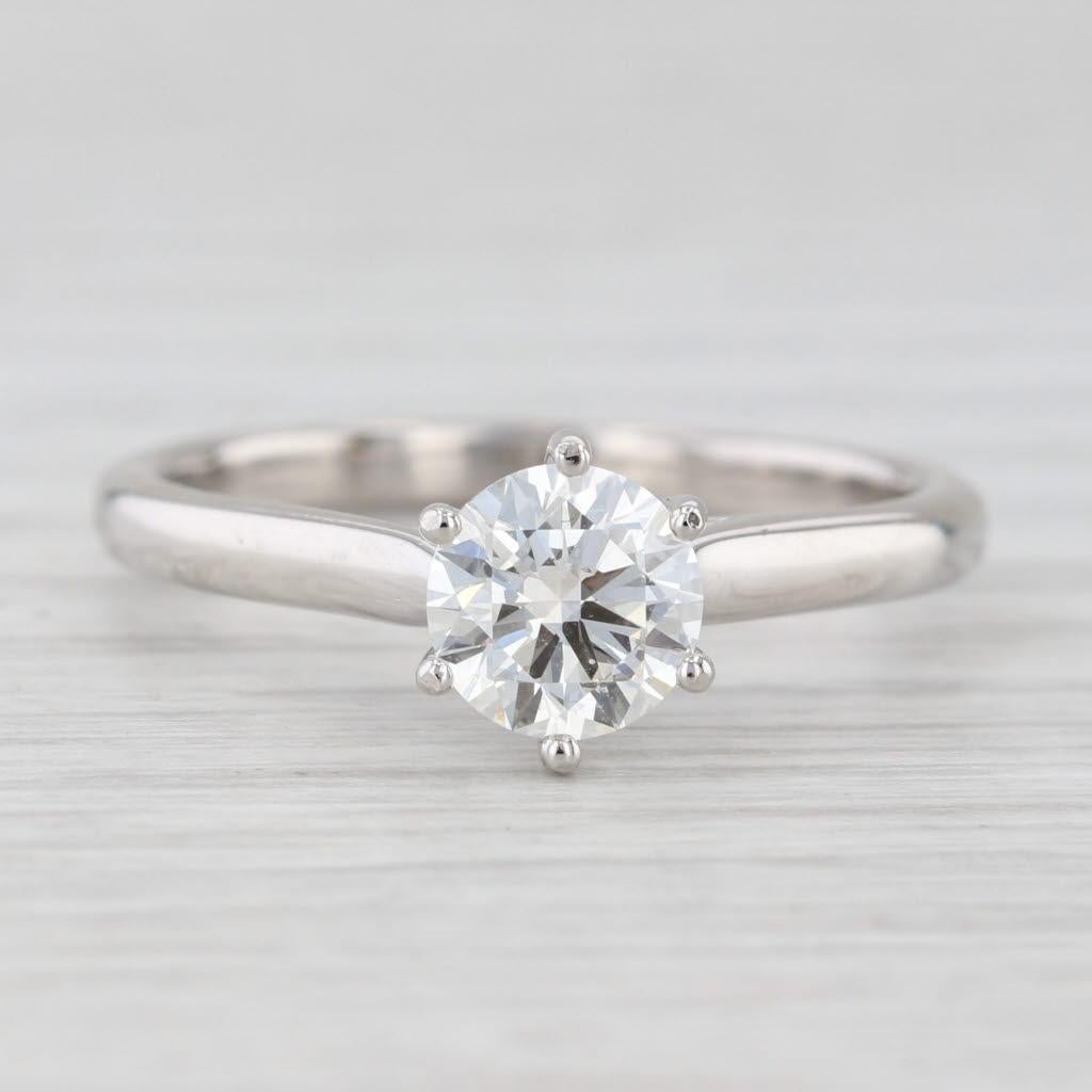 1,01 ct Diamante Brillante Redondo VVS2 Anillo de Compromiso Solitario Platino GIA en Bueno estado para la venta en McLeansville, NC