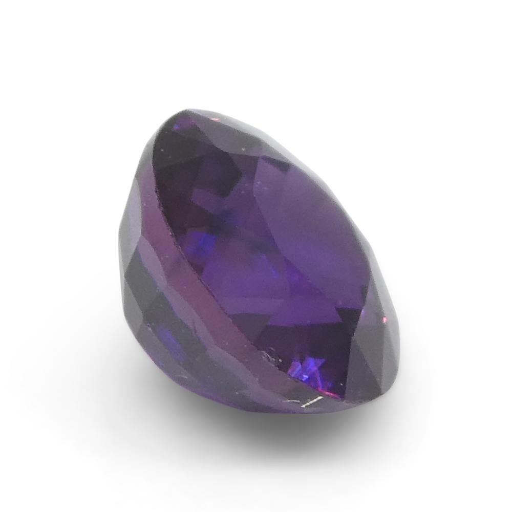 1.01ct Round Purple Sapphire from East Africa, Unheated For Sale 7