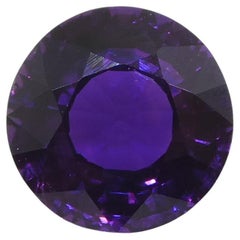 Saphir rond violet 1,01 carat provenant d'Afrique de l'Est, non chauffé