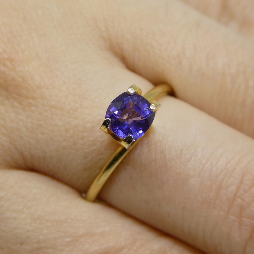 Description:

Gem Type: Sapphire
Number of Stones: 1
Weight: 1.01 cts
Measurements: 5.59 x 5.44 x 3.56 mm
Shape: Square Cushion
Cutting Style Crown: Brilliant
Cutting Style Pavilion: Step Cut
Transparency: Transparent
Clarity: Very Slightly