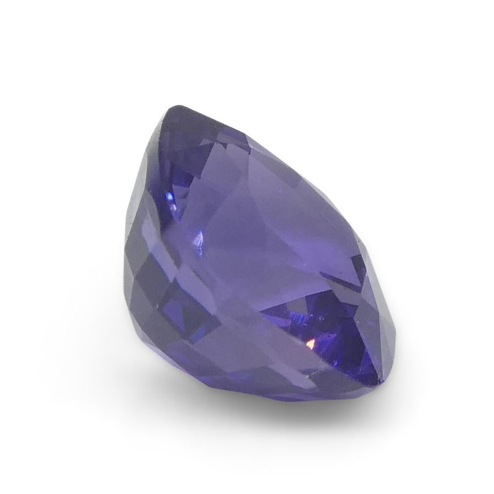 1.01ct Square Cushion Purple Sapphire from Madagascar Unheated For Sale 3