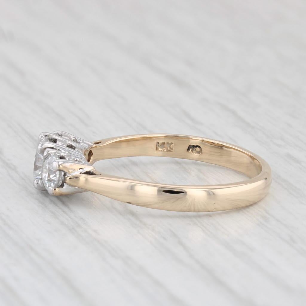 Gemstone Information:
- Natural Diamonds -
Total Carats - 0.51ctw
Cut - Round Brilliant
Color - H - I
Clarity - I1 

- Natural Diamonds -
Total Carats - 0.50ctw
Cut - Round Brilliant
Color - H
Clarity - SI2 - I1

Metal: 14k White & Yellow
