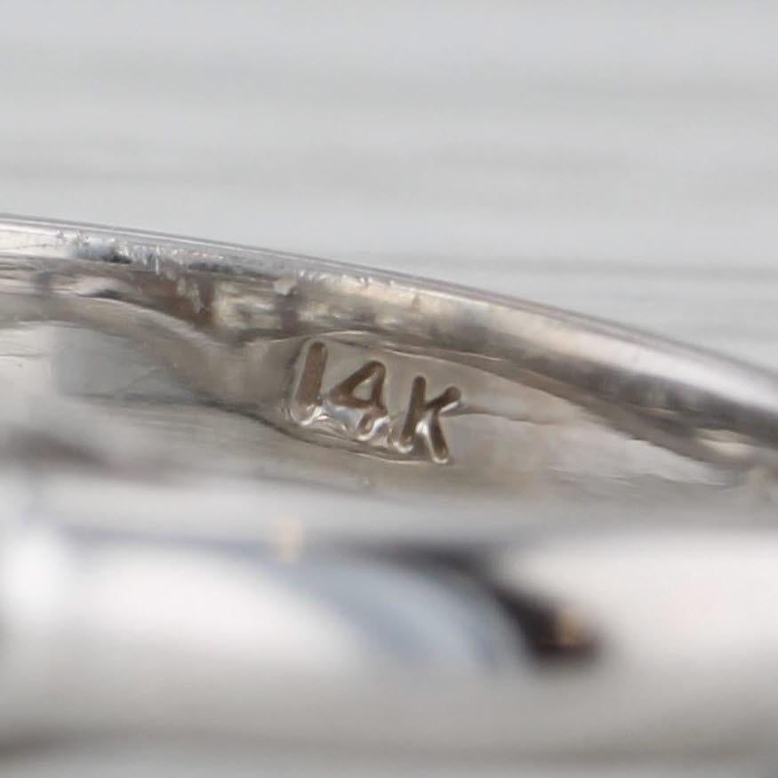 1,01 Karatw Prinzessin Diamant 3-Stein Verlobungsring 14k Weißgold Größe 6,25 im Angebot 1