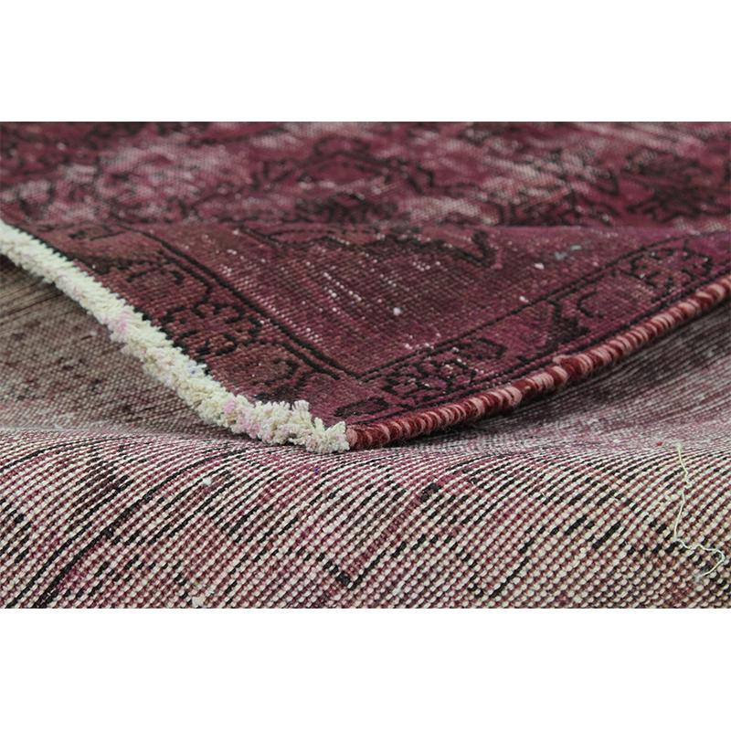 Vintage distressed overdyed Persian rug from Ren collection rugs – this vintage Persian Tabriz rug has been repurposed through a distressing process and overdyed to achieve a single purple color. Created by the artisans of Iran.
Estimated retail