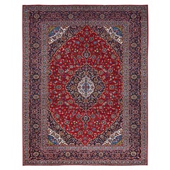 10'1"x13' Angels Red Hand Knotted Old Zoroastrian Kishoon All Wool Oriental Rug