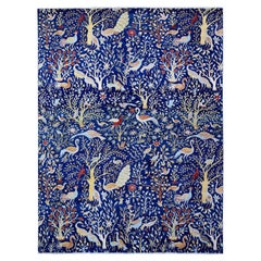 10'1"x13'2" Millennium Blue Afghan Peshawar Hand Knotted 100% Wool Rug
