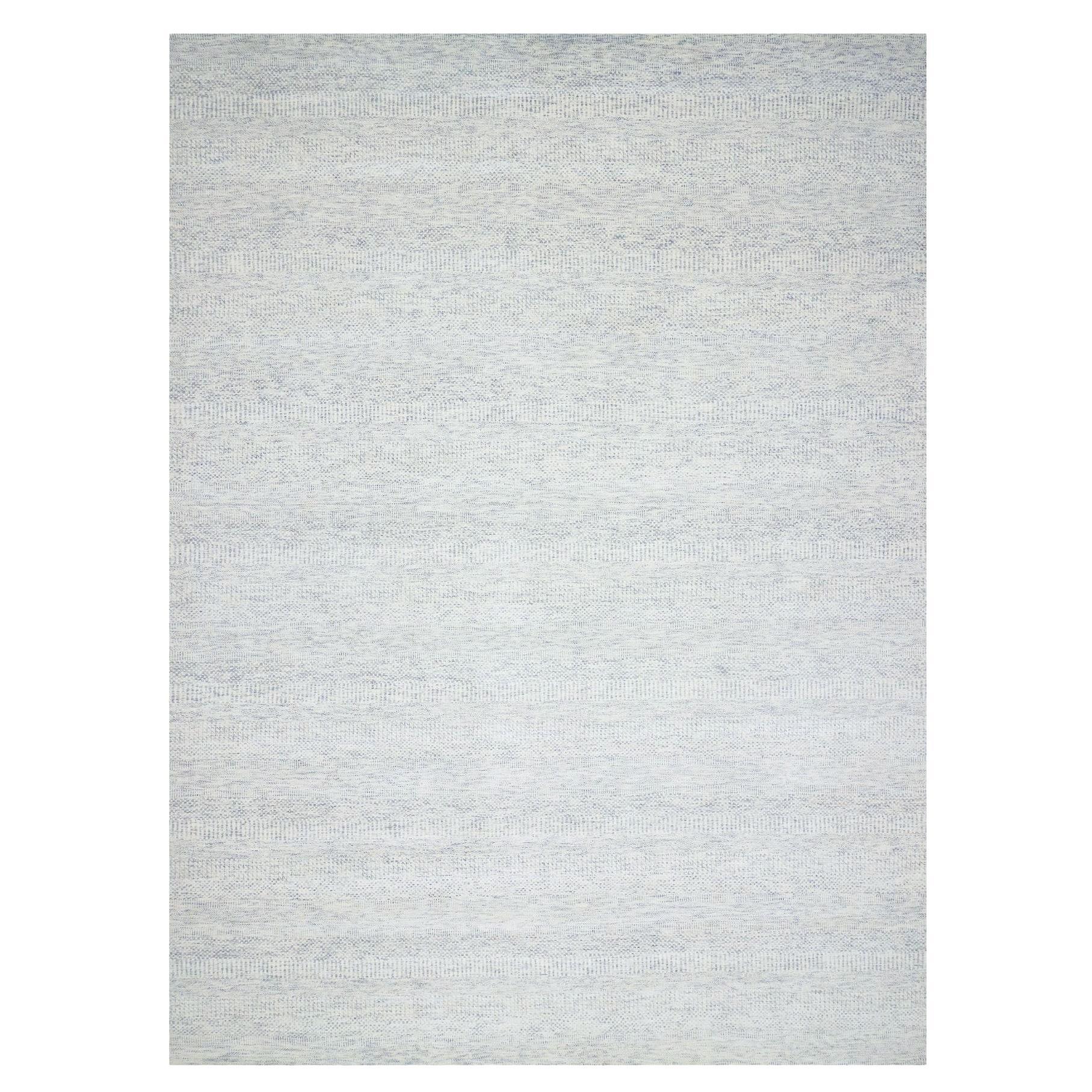 10
1 "x14
 Shoreline Gray Grass Design Handgeknüpft 100% Wolle Orientteppich im Angebot