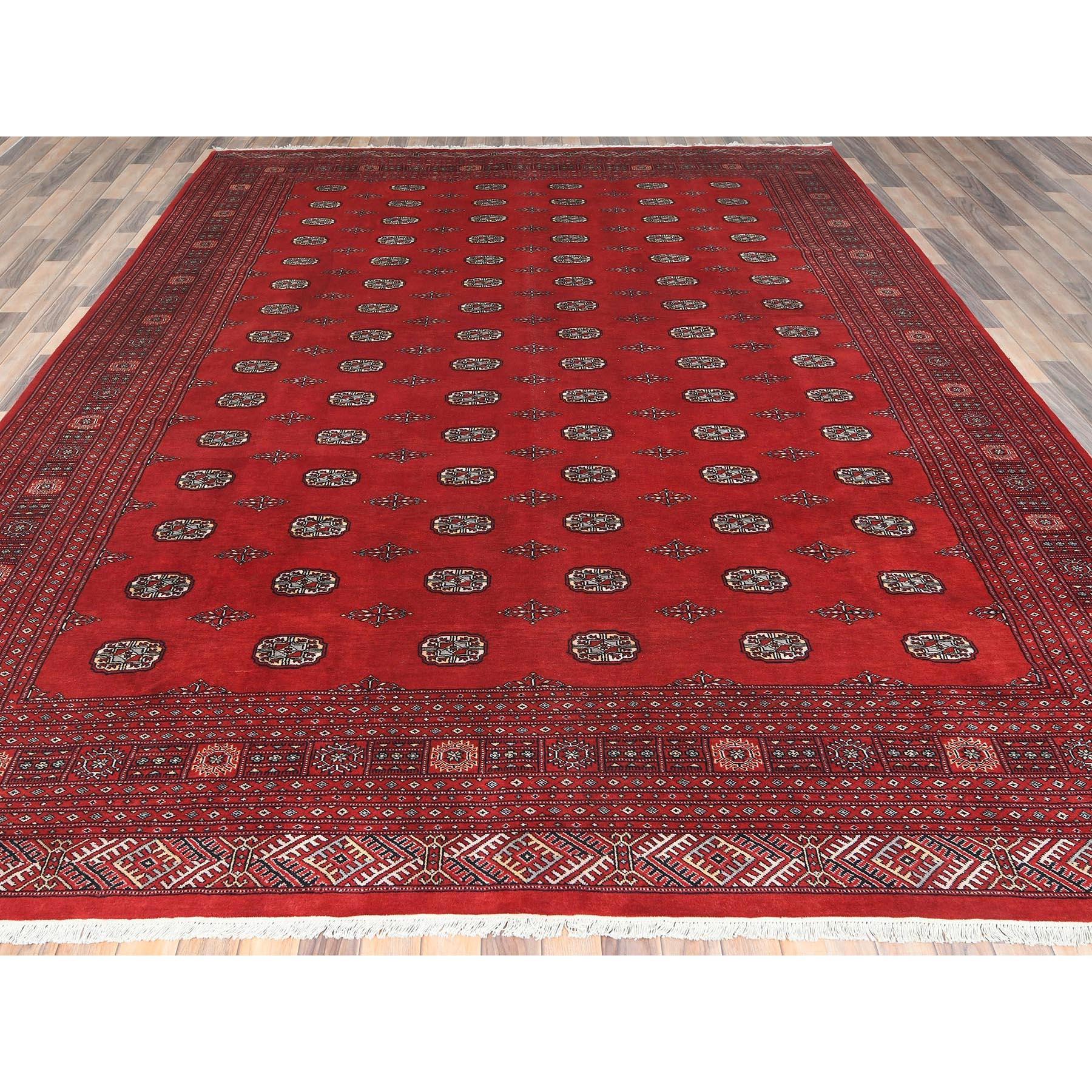 Hibiscus Red, Princess Bokara with All Over Medallions, Natural Dyes, Extra Soft Wool, Hand Knotted Oriental Rug
Primary materials: Wool
Latex: No Pile 
height: 0.25 Inches
tyle: Traditional
Primary color: Red
Secondary colors: Gray, Ivory,