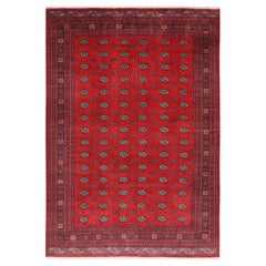 10'1"x14'7" Rich Red Princess Bokara Extra Soft Wool Hand Knotted Oriental Rug