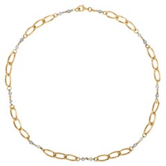 1.02 Carat Diamond Chain Style Necklace G SI 14k Yellow Gold
