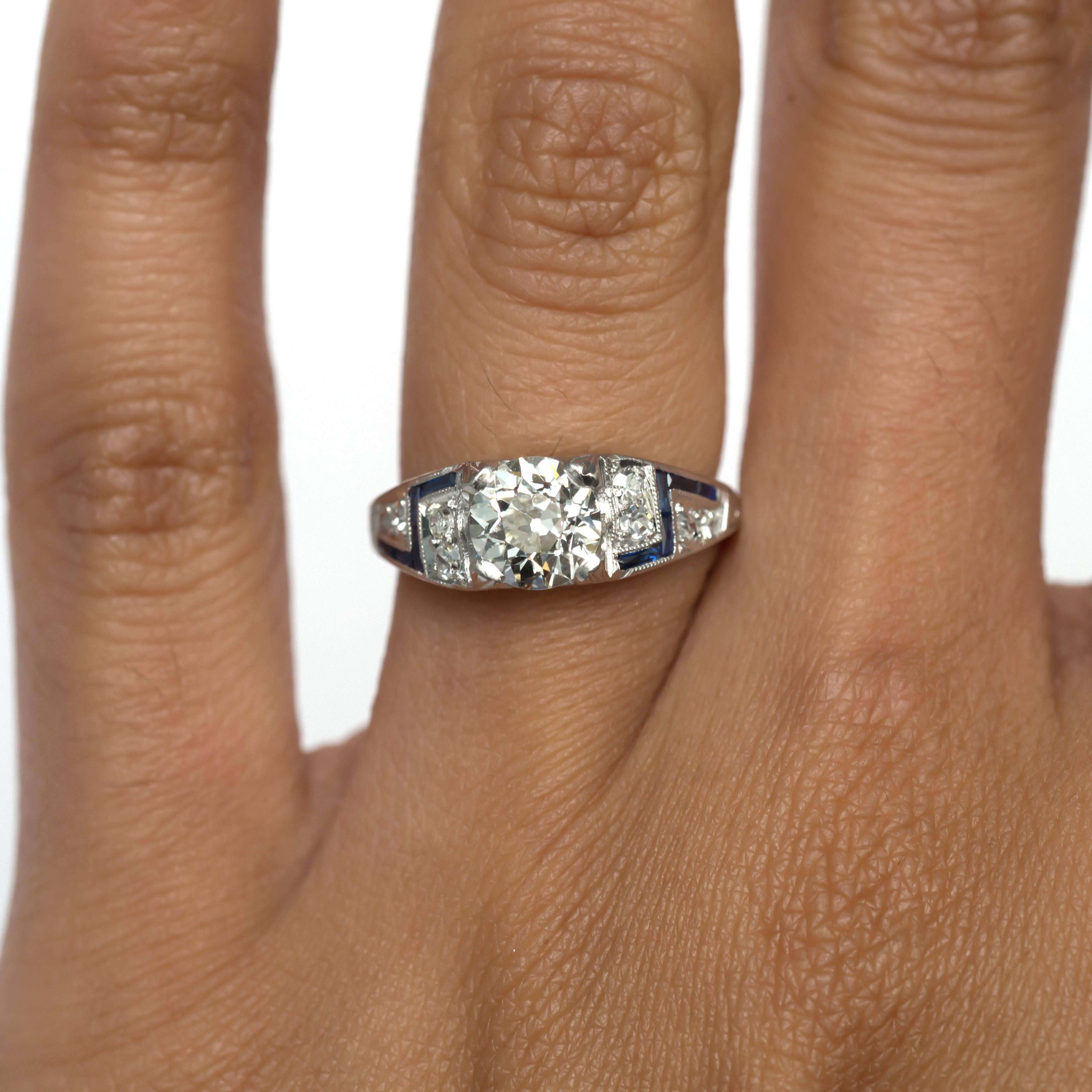1.02 Carat Diamond Platinum Engagement Ring For Sale 1