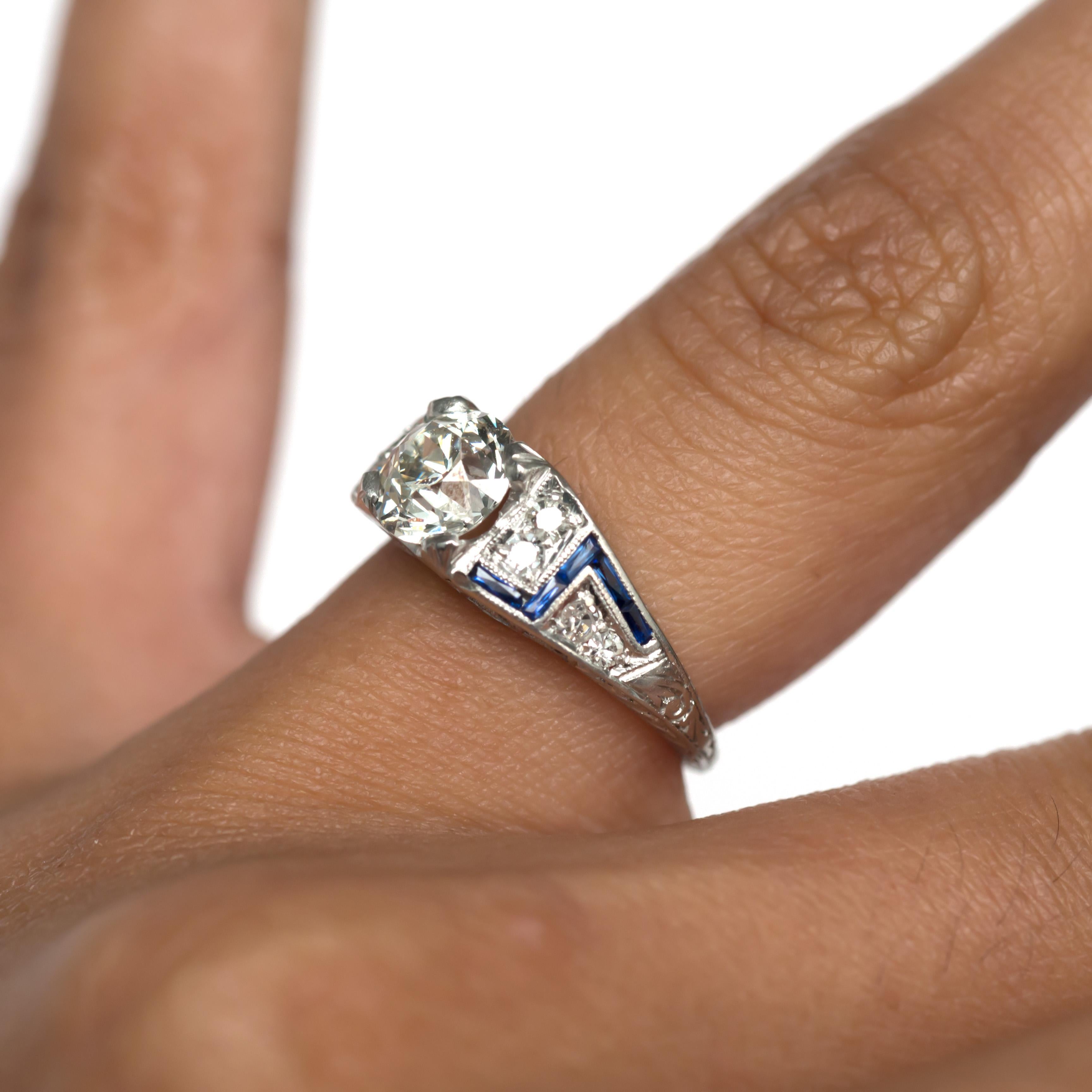 1.02 Carat Diamond Platinum Engagement Ring For Sale 2