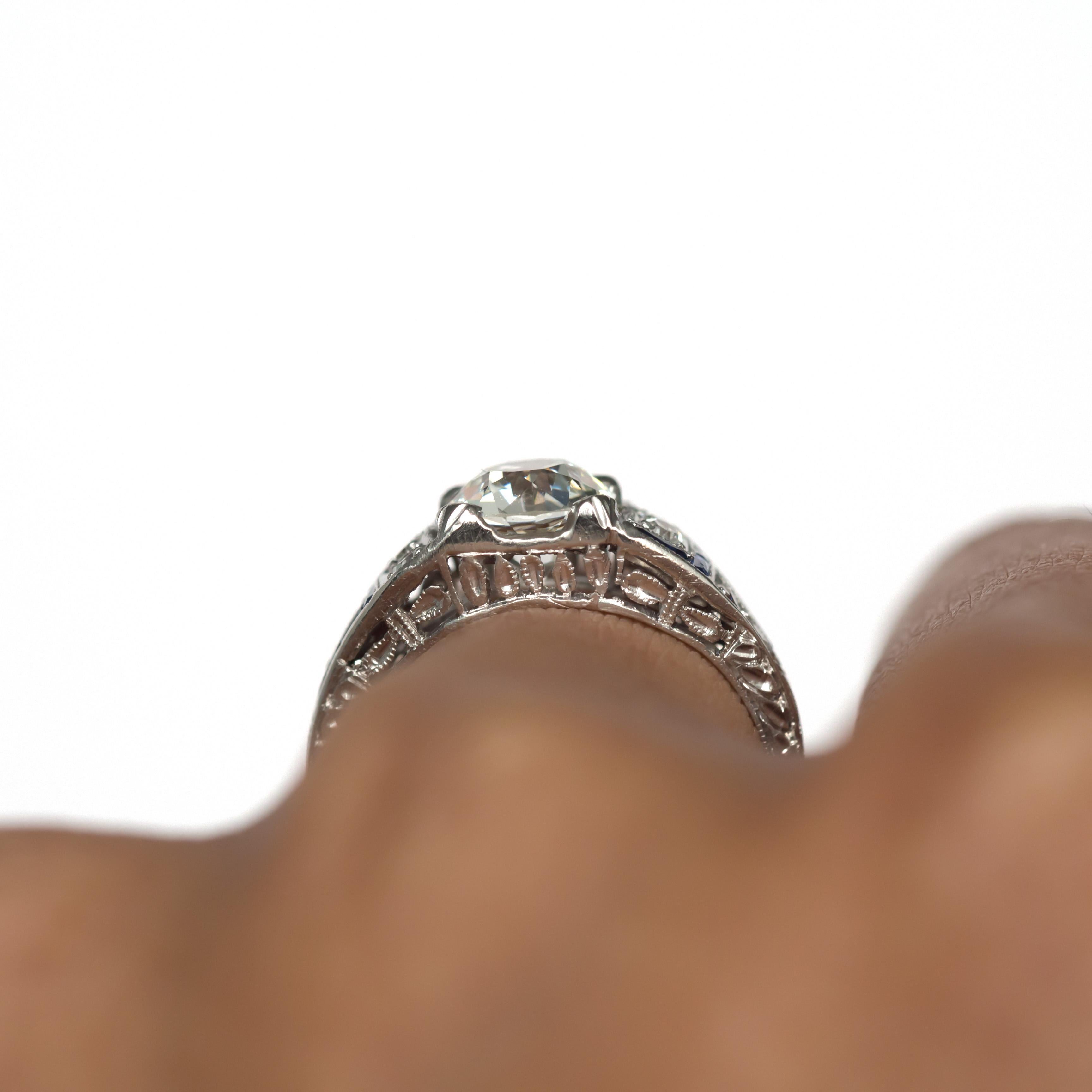 1.02 Carat Diamond Platinum Engagement Ring For Sale 3