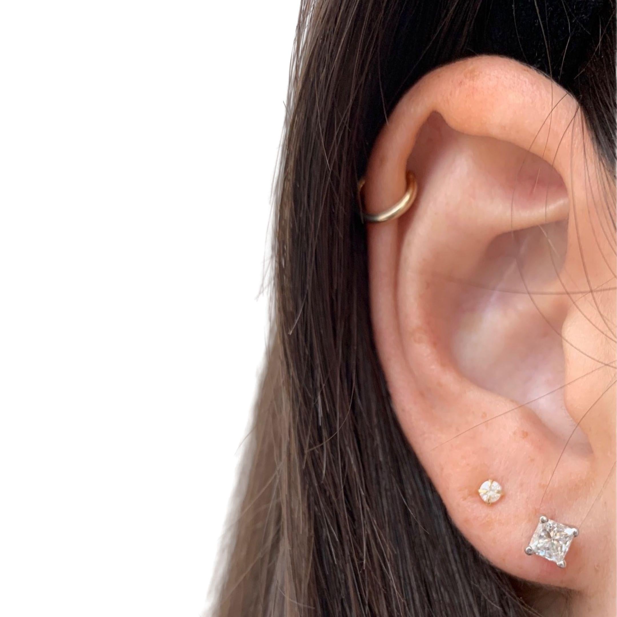 1.02 Carat Diamond Stud Earrings In New Condition In Miami, FL