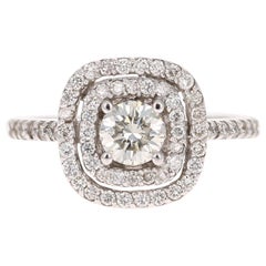 Anello di fidanzamento in oro bianco con diamante da 1,02 carati
