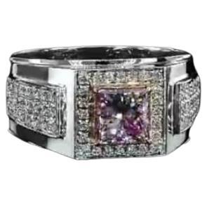 1.02 Carat Faint Pink Diamond Ring SI2 Clarity GIA Certified