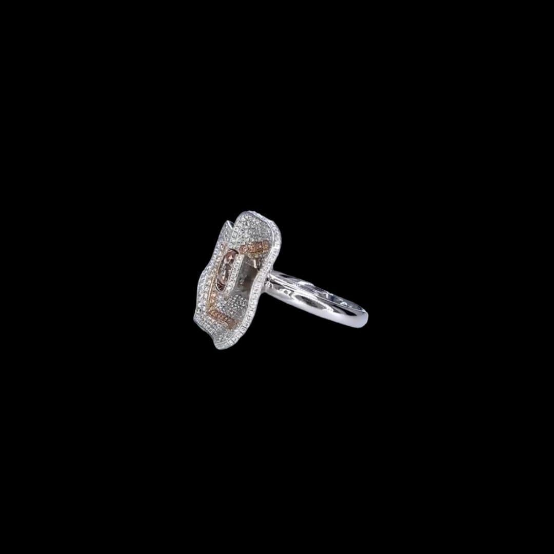 1.02 Karat Fancy Pink Diamond Ring SI Reinheit AGL zertifiziert im Angebot 1