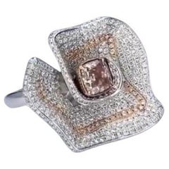1.02 Carat Fancy Pink Diamond Ring SI Clarity AGL Certified (bague en diamant rose fantaisie)