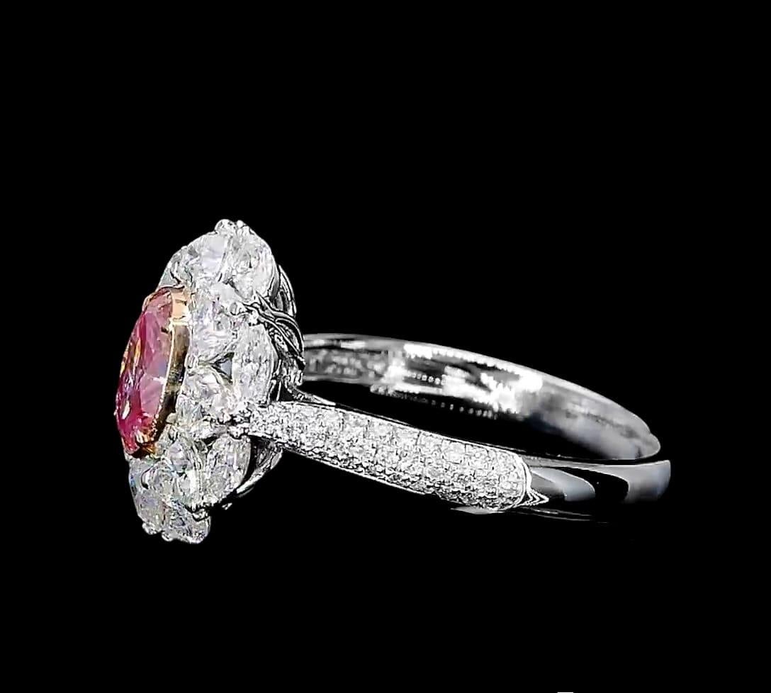 Women's 1.02 Carat Fancy Pink Diamond Ring VS Clarity AGL Certified