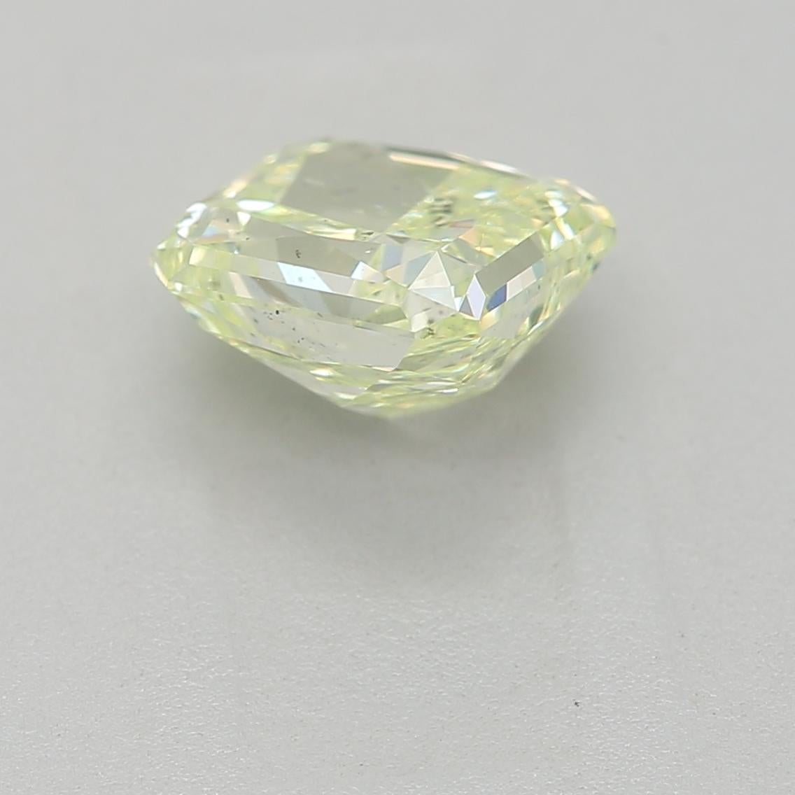Radiant Cut 1.02-CARAT, FANCY YELLOW GREEN, Radiant, SI2-CLARITY, GIA , SKU-7549 For Sale