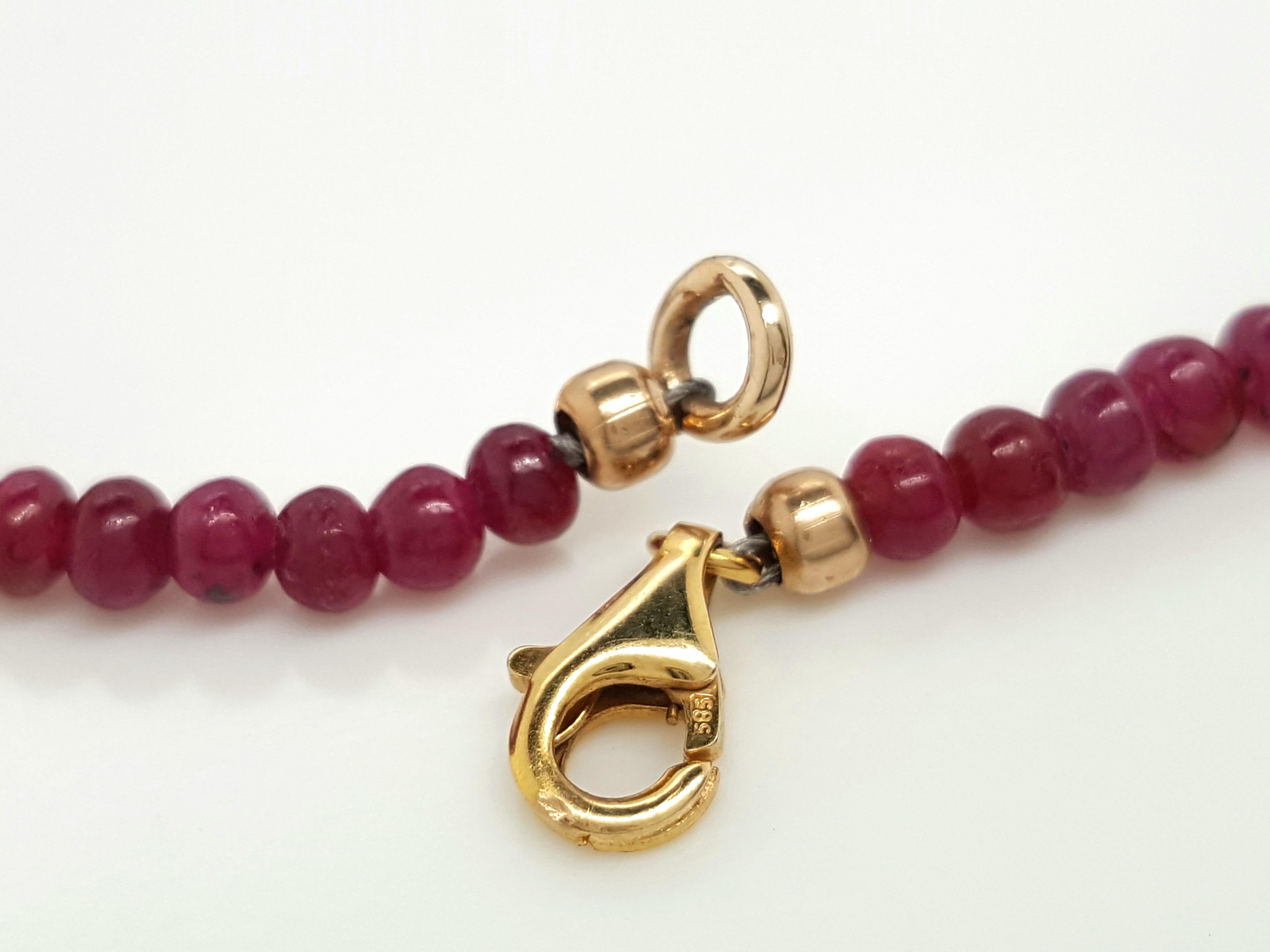 original ruby beads necklace