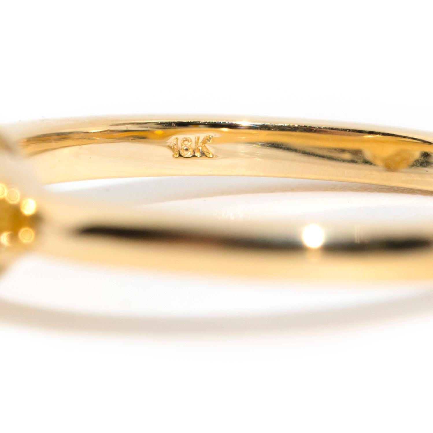 1.00 Carat GIA Certified Yellow Round Brilliant Cut Diamond Engagement Ring 10