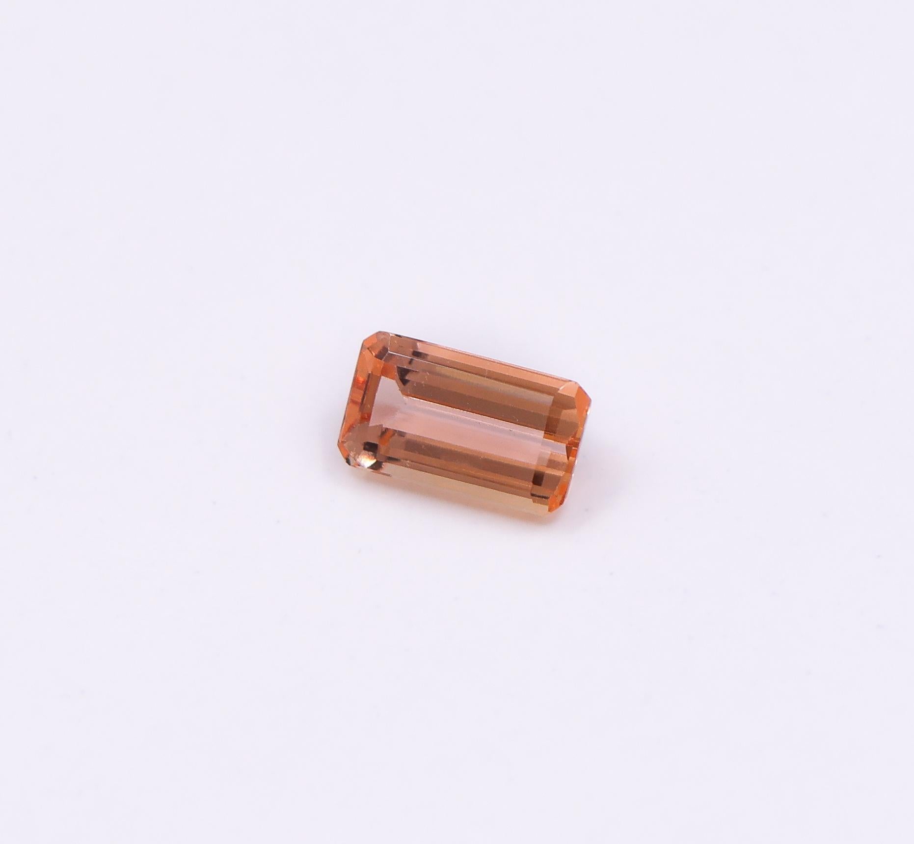 1.02 Carat Imperial Topaz Loose Gemstone EM 7x4mm  In New Condition In Columbus, OH