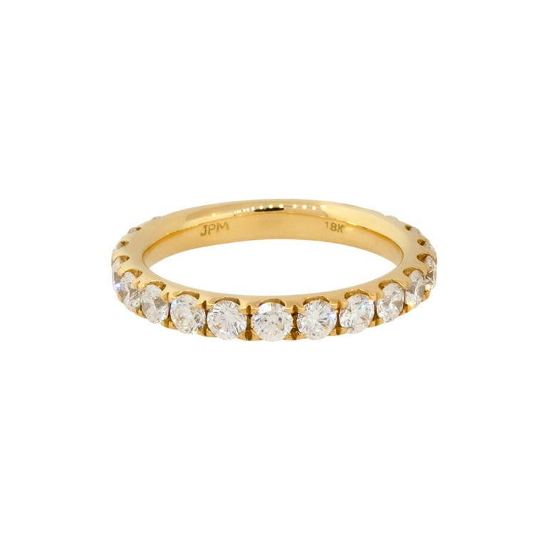 1.02 Carat Narrow Diamond Stackable Band 18 Karat in Stock For Sale at ...