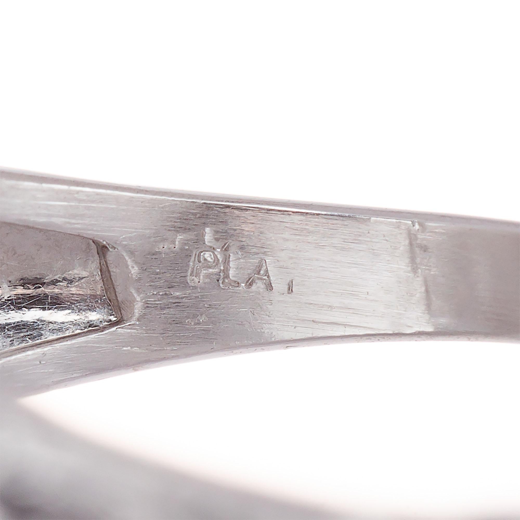 Oval Cut 1.02 Carat Opal Diamond Art Deco Platinum Ring