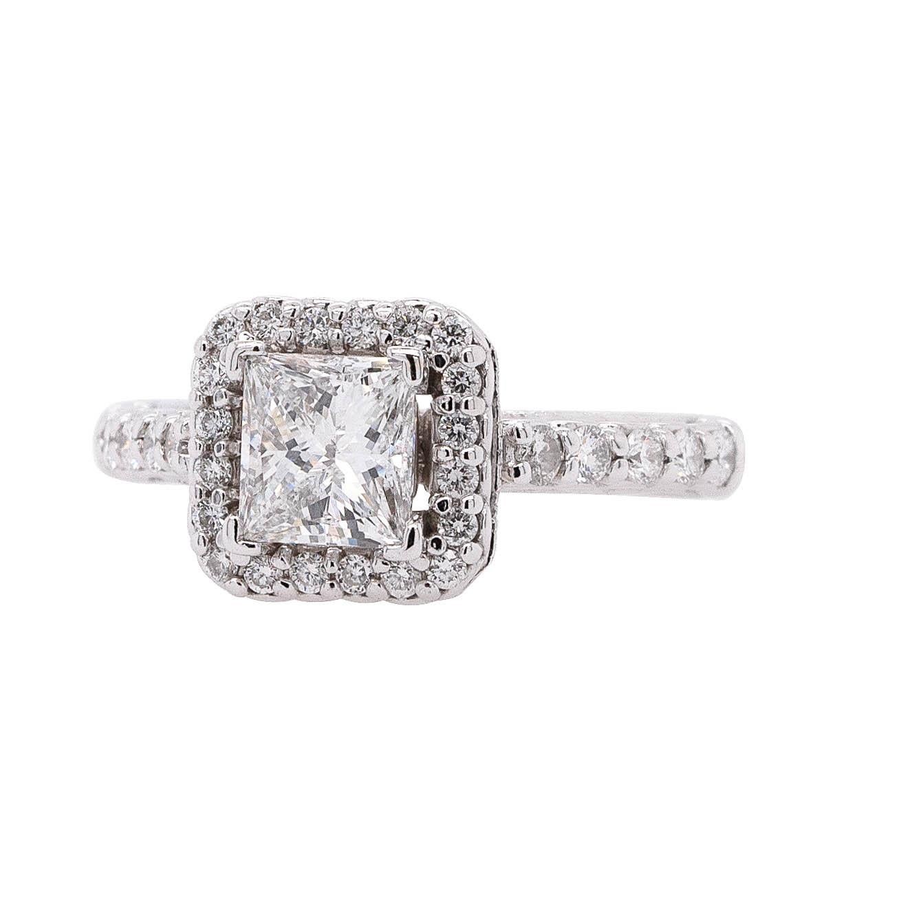 1.02 Carat Radiant Cut Natural Diamond Engagement Ring In New Condition For Sale In Boca Raton, FL