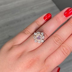 1.02 Carat Radiant Statement Fancy pink Colour-Collector’s  Diamond Ring