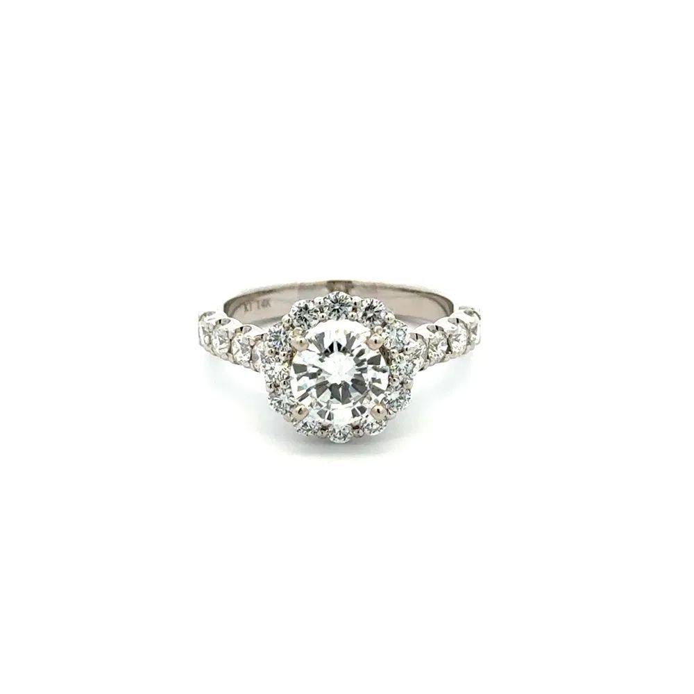 1.02 Carat Round Brilliant Cut D-VVS2 GIA Diamond Gold Solitaire Cocktail Ring In Excellent Condition For Sale In Montreal, QC