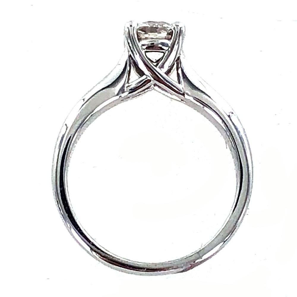 1.02 Carat Round Brilliant Cut Diamond Engagement Ring H/VS2 GIA In Excellent Condition In Boca Raton, FL