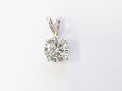 INVENTORY MARKDOWN, 1.02ct Round Diamond Pendant in 14K White Gold